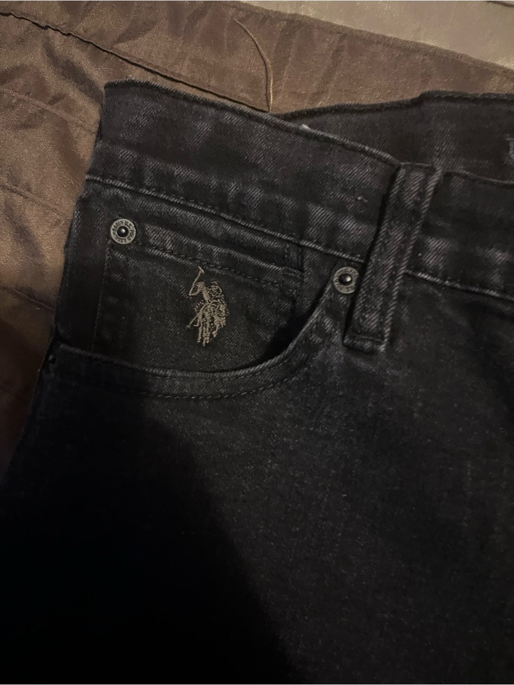 U.S. Polo Assn. Men's Slim Jeans in Black